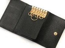 GUCCI キーケース 6連 スプリーム マーモント レザー ブラック