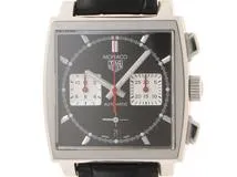 TAG HEUER タグ・ホイヤー 2022年正規品 モナコ クロノグラフ CBL2113.FC6177 スティール/クロコベルト ブラック文字盤 自動巻き【472】SJ