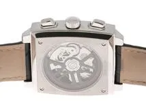 TAG HEUER タグ・ホイヤー 2022年正規品 モナコ クロノグラフ CBL2113.FC6177 スティール/クロコベルト ブラック文字盤 自動巻き【472】SJ