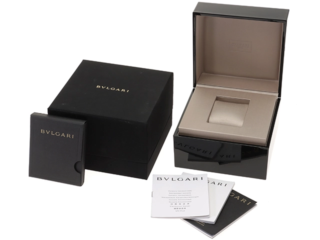 BVLGARI　ブルガリ　アショーマ Dベゼル　SS　ブラック　クオーツ【471】IK