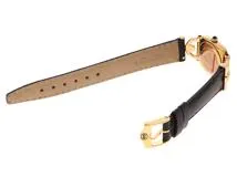 GUCCI グッチ ホースビット 6300L ブラック文字盤 GP/革 クオーツ