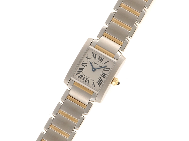 CARTIER カルティエ タンクフランセーズ SM W51007Q4 ホワイト文字盤 ステンレス・イエローゴールド クオーツ 【432】 2148103686474