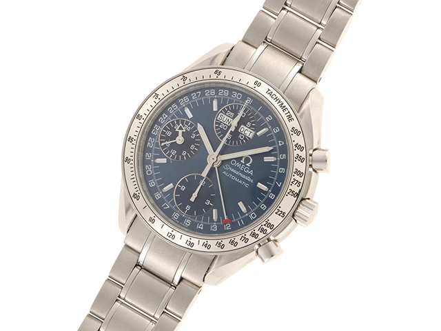 OMEGA オメガ 腕時計 スピードマスタートリプルカレンダー 3523.80.00 ステンレス ブルー文字盤 自動巻き 現状販売【472】SJ