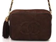 CHANEL シャネル ココマーク タッセル チェーンショルダー ブラウン／ＧP スエード【471】Y の購入なら「質」の大黒屋（公式）