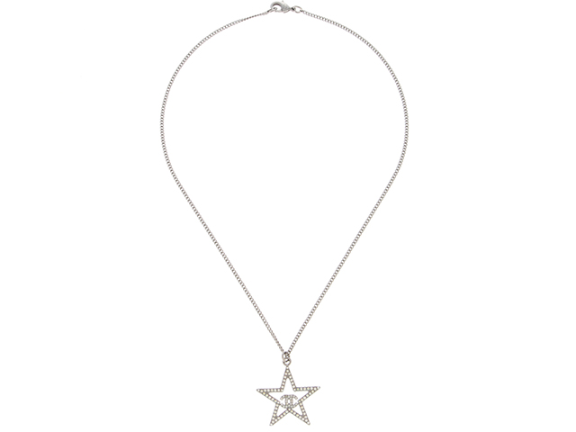 ●8350 CHANEL シャネル　ココマーク　ラインストーン　スターモチーフ CHANEL シャネル ココマーク スターネックレス メタル／ライン