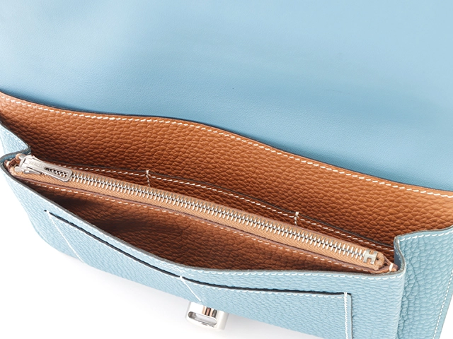 HERMES　エルメス　ドゴンGM　ブルージーン/ゴールド/SV　□Ｉ刻印(2012年頃)【471】