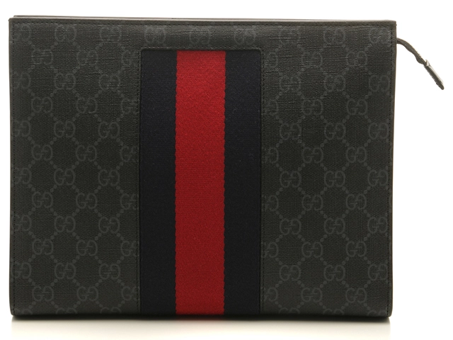 GUCCI グッチ シェリーライン ＧＧスプリーム クラッチバッグ コーティングキャンバス レザー グレー レッド ネイビー  475316【431】2148103689048 の購入なら「質」の大黒屋（公式）