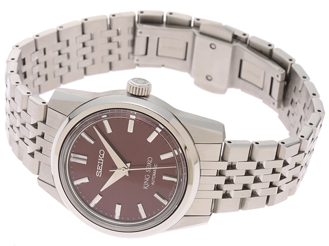 SEIKO セイコー 腕時計 2023年1月正規品 キングセイコー SDKS009 ワインレッド文字盤 ステンレス 自動巻 【472】SJ
