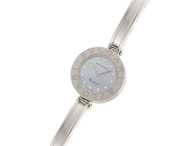 BLGARI ブルガリ　レディース クオーツ　B-zero1 BZ22S　ブルーシェル12PD文字盤 SS【472】HK