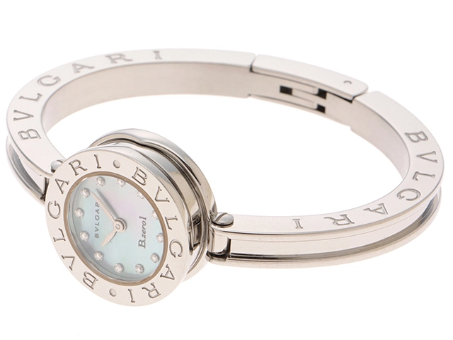 BLGARI ブルガリ　レディース クオーツ　B-zero1 BZ22S　ブルーシェル12PD文字盤 SS【472】HK