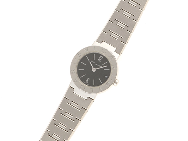 BVLGARI ブルガリ　ブルガリ　ブ　ルガリ　レディーズ時計　クォーツ　黒文字盤　ステンレス　【471】L