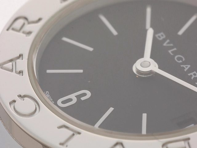 BVLGARI ブルガリ　ブルガリ　ブ　ルガリ　レディーズ時計　クォーツ　黒文字盤　ステンレス　【471】L