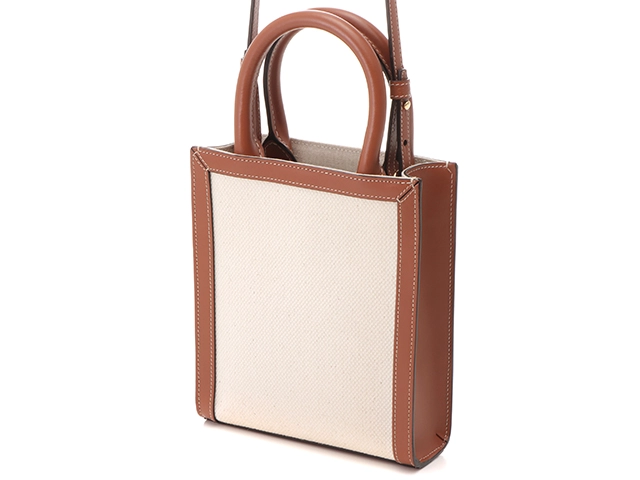CELINE 　セリーヌ　ショルダーバッグ　 ミニ　バーティカルカバ　 ナチュラル・ブラウン 　キャンバス・カーフ 　193302  【472】HA