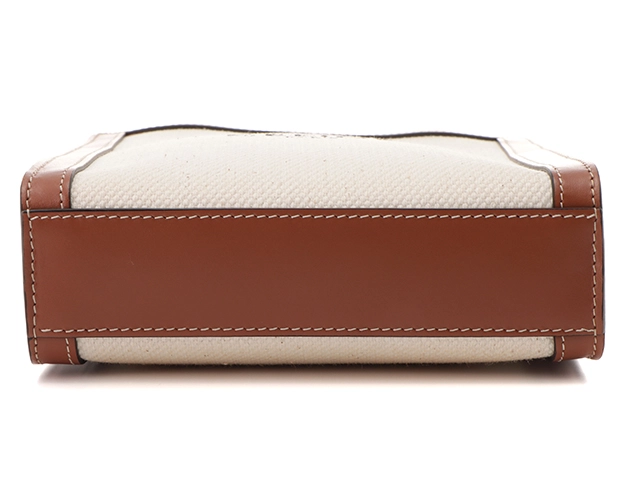 CELINE 　セリーヌ　ショルダーバッグ　 ミニ　バーティカルカバ　 ナチュラル・ブラウン 　キャンバス・カーフ 　193302  【472】HA