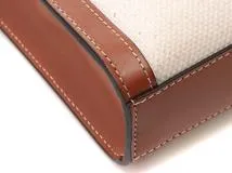 CELINE 　セリーヌ　ショルダーバッグ　 ミニ　バーティカルカバ　 ナチュラル・ブラウン 　キャンバス・カーフ 　193302  【472】HA