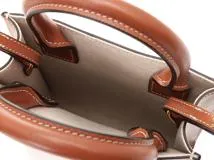 CELINE 　セリーヌ　ショルダーバッグ　 ミニ　バーティカルカバ　 ナチュラル・ブラウン 　キャンバス・カーフ 　193302  【472】HA