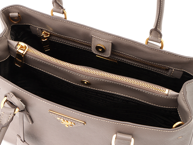 PRADA プラダ 2wayショルダーバッグ BN1874 グレー サフィアーノ