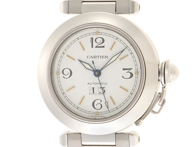 CARTIER カルティエ W31047M7 パシャC ビッグデイト ブルー
