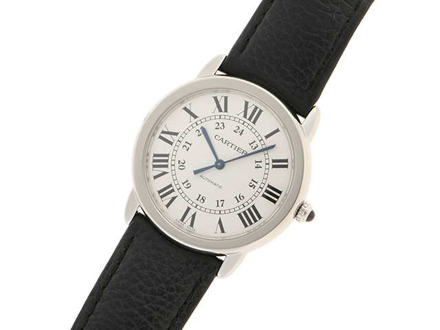Cartier カルティエ ロンドソロ SS シルバー文字盤 自動巻き