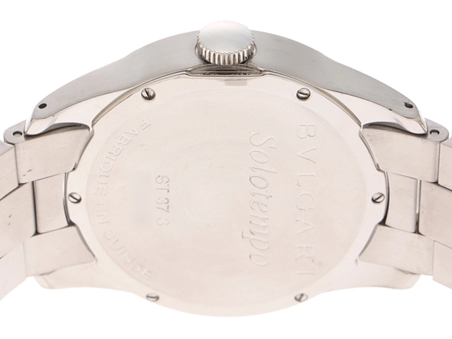 BVLGARI　ブルガリ　ソロテンポ　ST37S　ステンレススチール　クォーツ　メンズ　腕時計　F