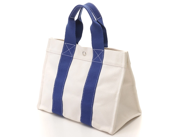 HERMES　エルメス　ボラボラPM ナチュラル　ブルー　シルバー金具【471】I