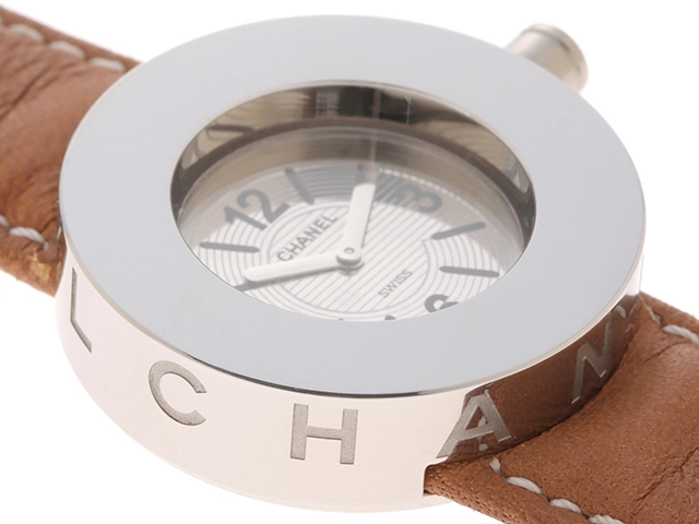 CHANEL シャネル 腕時計 ラ・ロンド SS/革 シルバー H1068 クォーツ レディース 2148103696886 【200】
