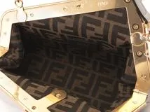 FENDI　フェンディ　ファースト　スモール　2WAY　クラッチ　ショルダーバッグ　グレー　ゴールド金具　8BP129 ABVE F1C76 【431】2143300226959