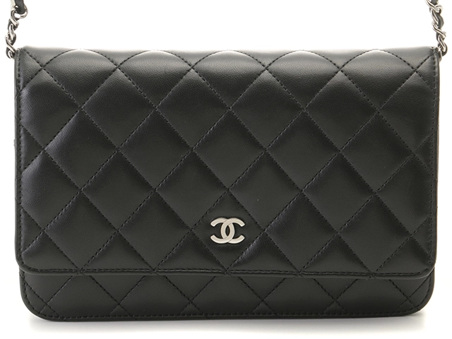 CHANEL シャネル マトラッセ ショルダーバッグ チェーンウォレット ラムスキン ブラック シルバー金具【434】 の購入なら「質」の大黒屋（公式）