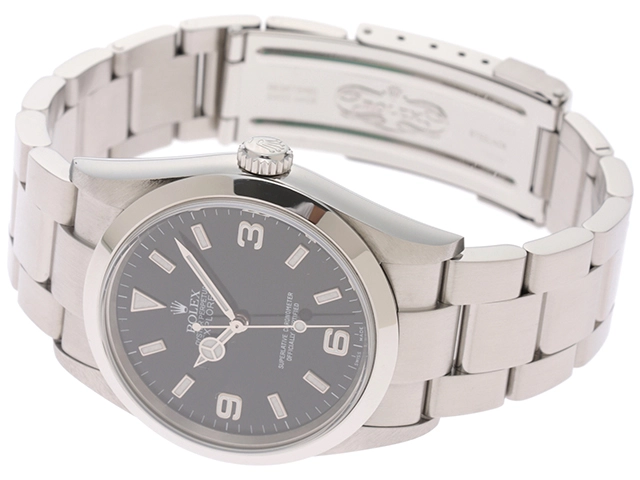 ROLEX ロレックス D番 エクスプローラーⅠ 114270 ステンレス SS ブラック メンズ 自動巻き【432】2148103697784