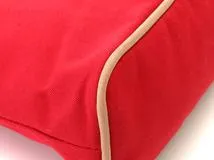 HERMES　エルメス　ボリードポーチMM レッド　SV　キャンバス【431】2148103697890