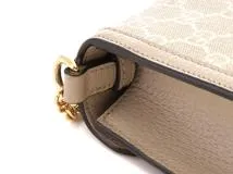 GUCCI　グッチ　GGスプリーム オフィディア　ミニ ショルダーバッグ　ベージュ　シェリーライン　696180【431】2148103697906