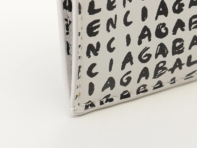 BALENCIAGA　バレンシアガ　フラグメントケース　ホワイト　レザー　640535【431】2148103698316