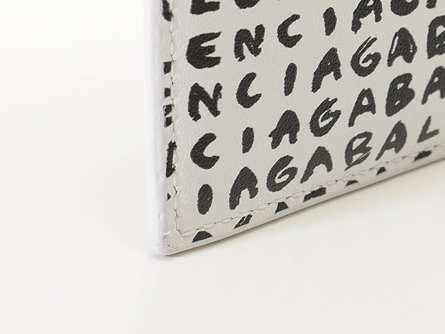 BALENCIAGA　バレンシアガ　フラグメントケース　ホワイト　レザー　640535【431】2148103698316