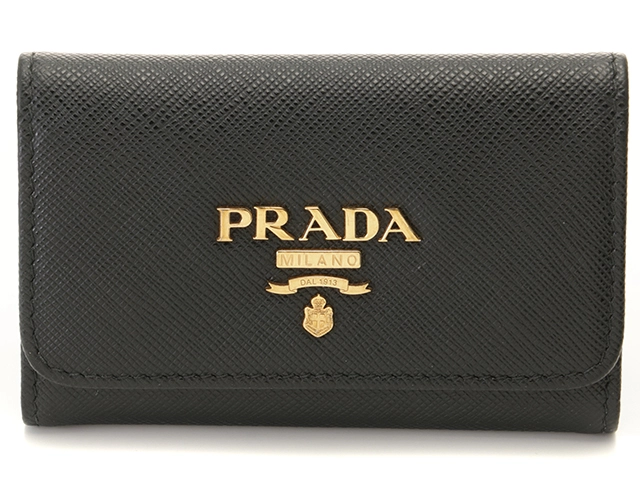 PRADA プラダ 4連キーケース バイカラー ブラック/ピンク/ホワイト/GP サフィアーノ【431】2148103698774  の購入なら「質」の大黒屋（公式）