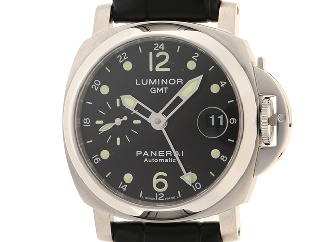 パネライ PANERAI PAM00161 ルミノール GMT 揉ん デイト 自動巻き  