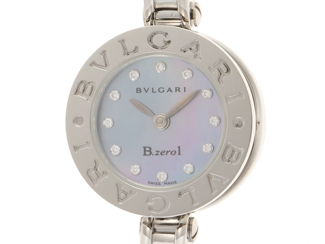 BVLGARI ブルガリ B-zero1 BZ22S SS ブルーシェル12Pダイヤ 女性用クオーツ時計【473】 の購入なら「質」の大黒屋（公式）