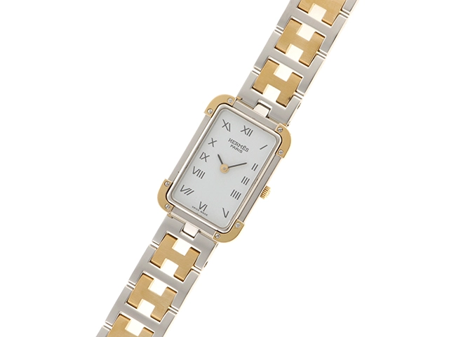 HERMES エルメス クロアジュール CR1.240 GP/SS 女性用クオーツ時計【473】