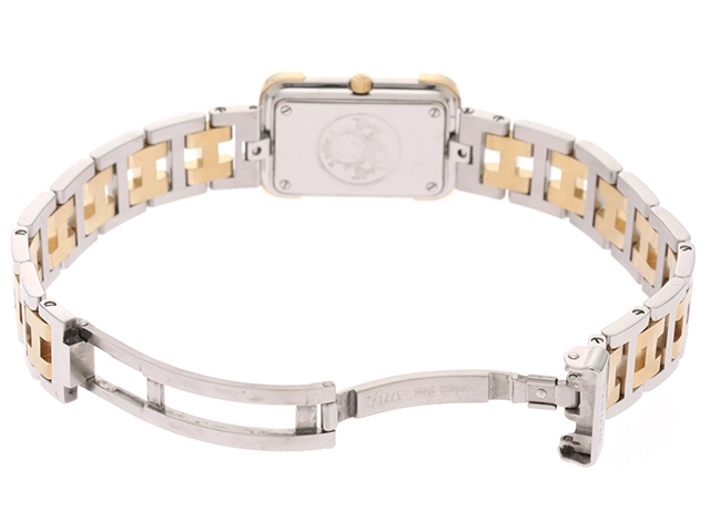 HERMES エルメス クロアジュール CR1.240 GP/SS 女性用クオーツ時計【473】