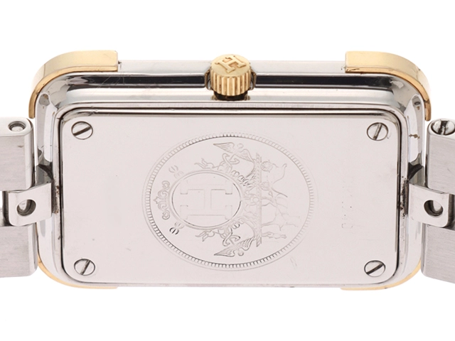 HERMES エルメス クロアジュール CR1.240 GP/SS 女性用クオーツ時計【473】