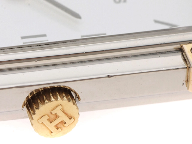 HERMES エルメス クロアジュール CR1.240 GP/SS 女性用クオーツ時計【473】