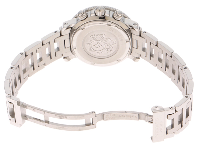 HERMES エルメス 腕時計 クリッパーダイバー クロノグラフ CL2.310 ブラック レディース クオーツ (2148103702655)【200】