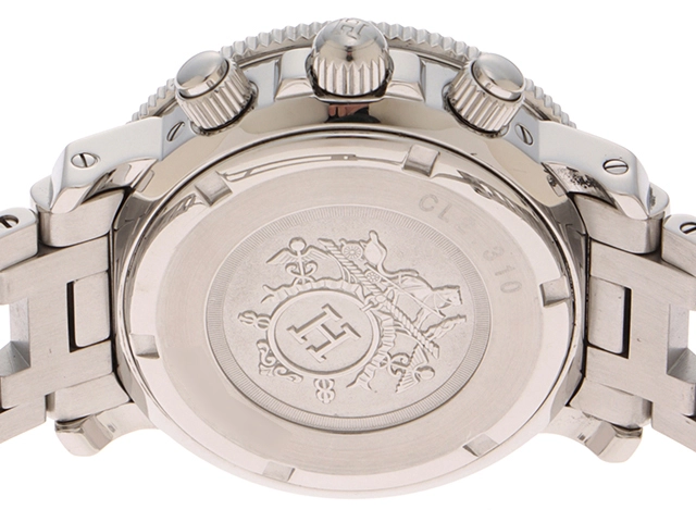 HERMES エルメス 腕時計 クリッパーダイバー クロノグラフ CL2.310 ブラック レディース クオーツ (2148103702655)【200】