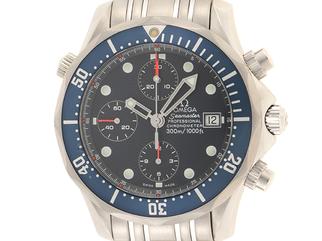 OMEGA シーマスター クロノグラフ OMEGA オメガ シーマスタークロノグラフ 2599.80.00 SS ネイビー