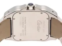Cartier カルティエ 腕時計 サントス100 LM W20073X8 スティール/アリゲーターベルト ホワイト文字盤 自動巻き【472】SJ