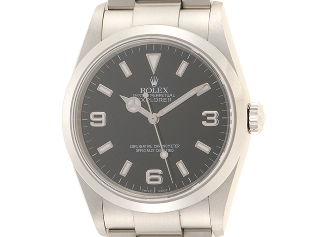 F番2005年並行品 ROLEX ロレックス 腕時計 エクスプローラーI 36ｍｍ 114270 ステンレススチール ブラック文字盤 自動巻き【472】SJ