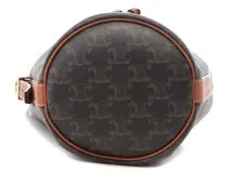 CELINE セリーヌ トリオンフ スモール ドローストリングバッグ タン