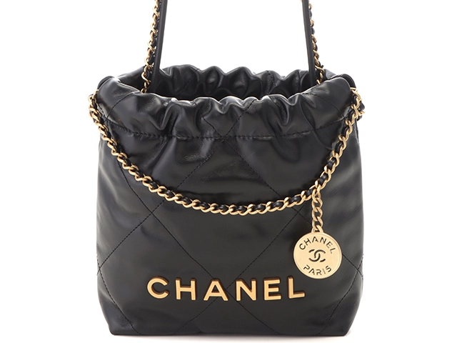 CHANEL シャネル CHANEL22 ミニハンドバッグ ブラック ゴールドプレート シャイニーカーフ AS3980 B08037 94305  2148103706509 【432】 の購入なら「質」の大黒屋（公式）