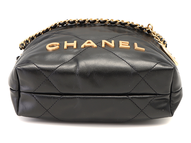 CHANEL シャネル CHANEL22 ミニハンドバッグ ブラック ゴールドプレート シャイニーカーフ AS3980 B08037 94305  2148103706509 【432】 の購入なら「質」の大黒屋（公式）