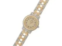HERMES エルメス クリッパー CL4.220 GP/SS アイボリー クォーツ 【460】2148103706912
