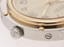 HERMES エルメス クリッパー CL4.220 GP/SS アイボリー クォーツ 【460】2148103706912